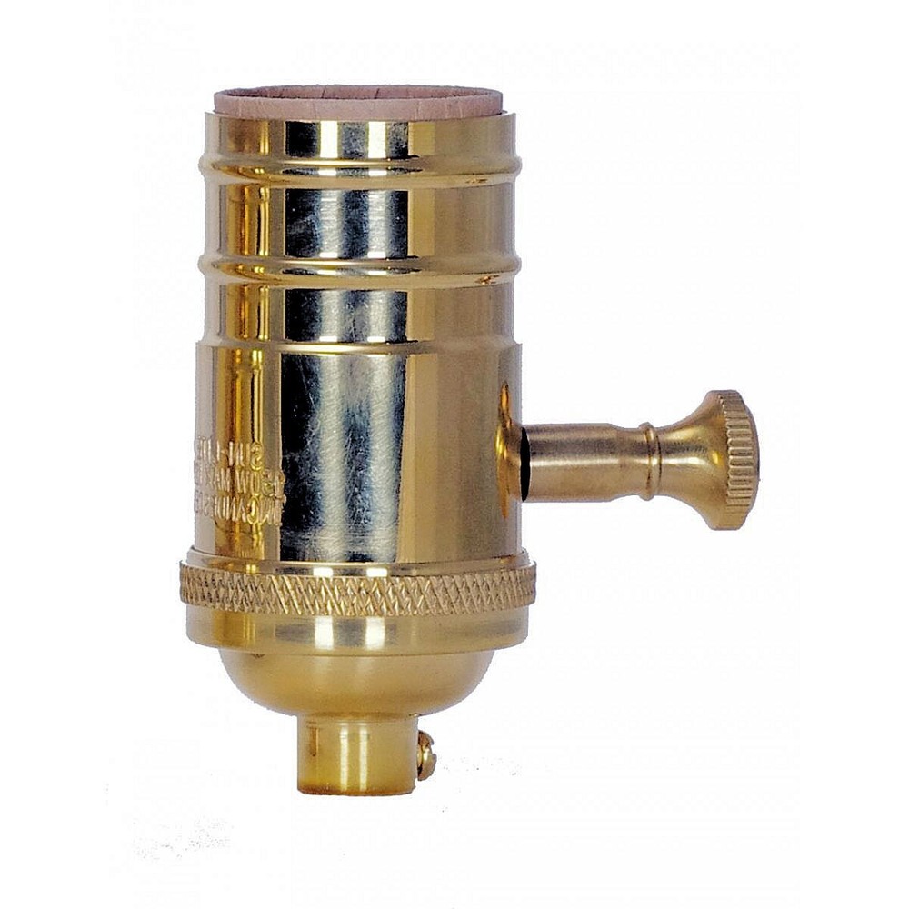 SOLID BRASS 150 WATT FULL-RANGE DIMMER SOCKET- POLISHED  SATCO 80/1320