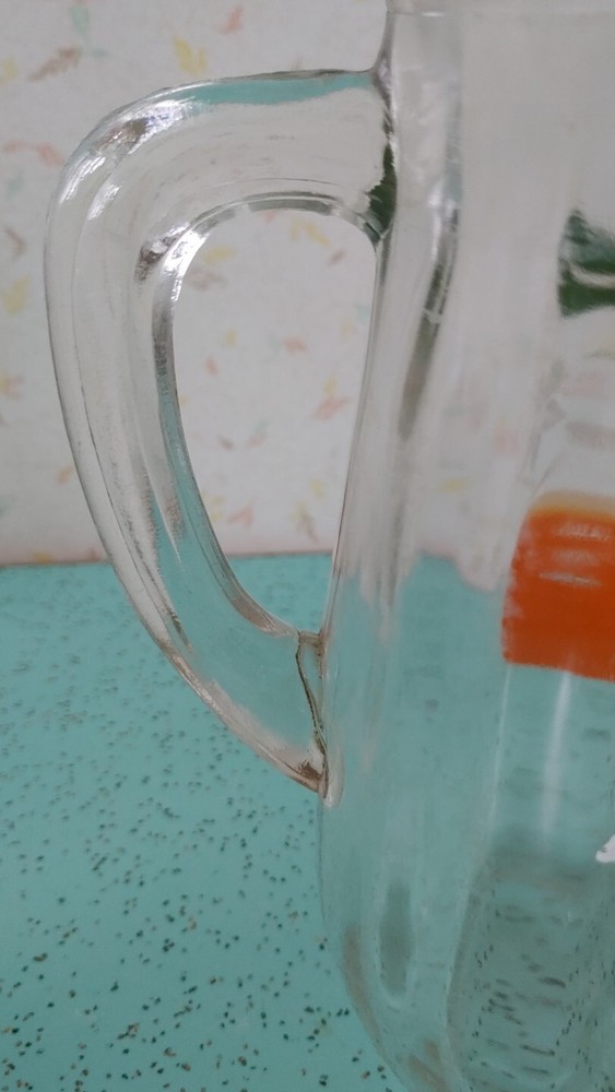 Vintage Small Glass Orange Juice Pitcher