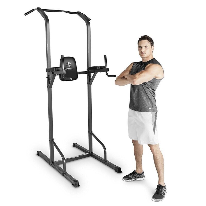 Power Tower Upper Body Core Back Workout Vertical Knee Raise Dip Pull Up New