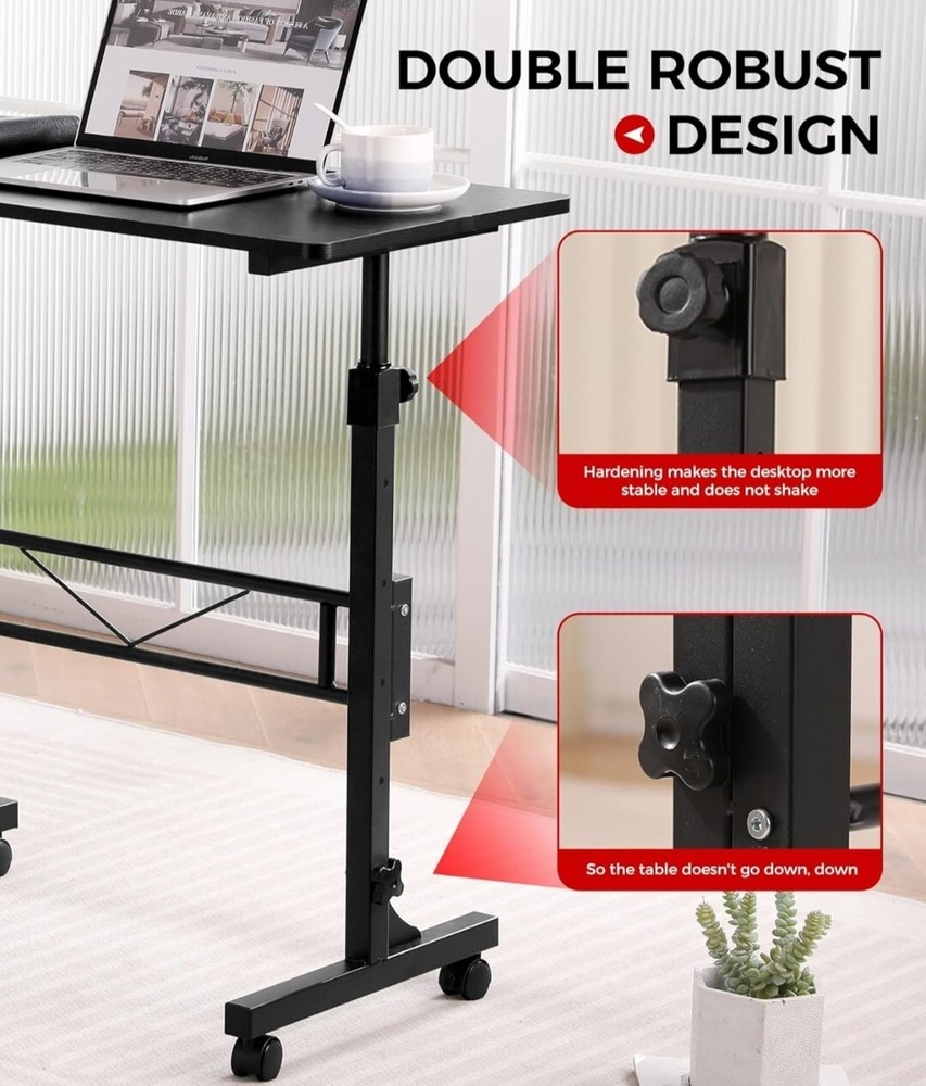 Adjustable Height Desk Manual Adjustable Desk Black Or White