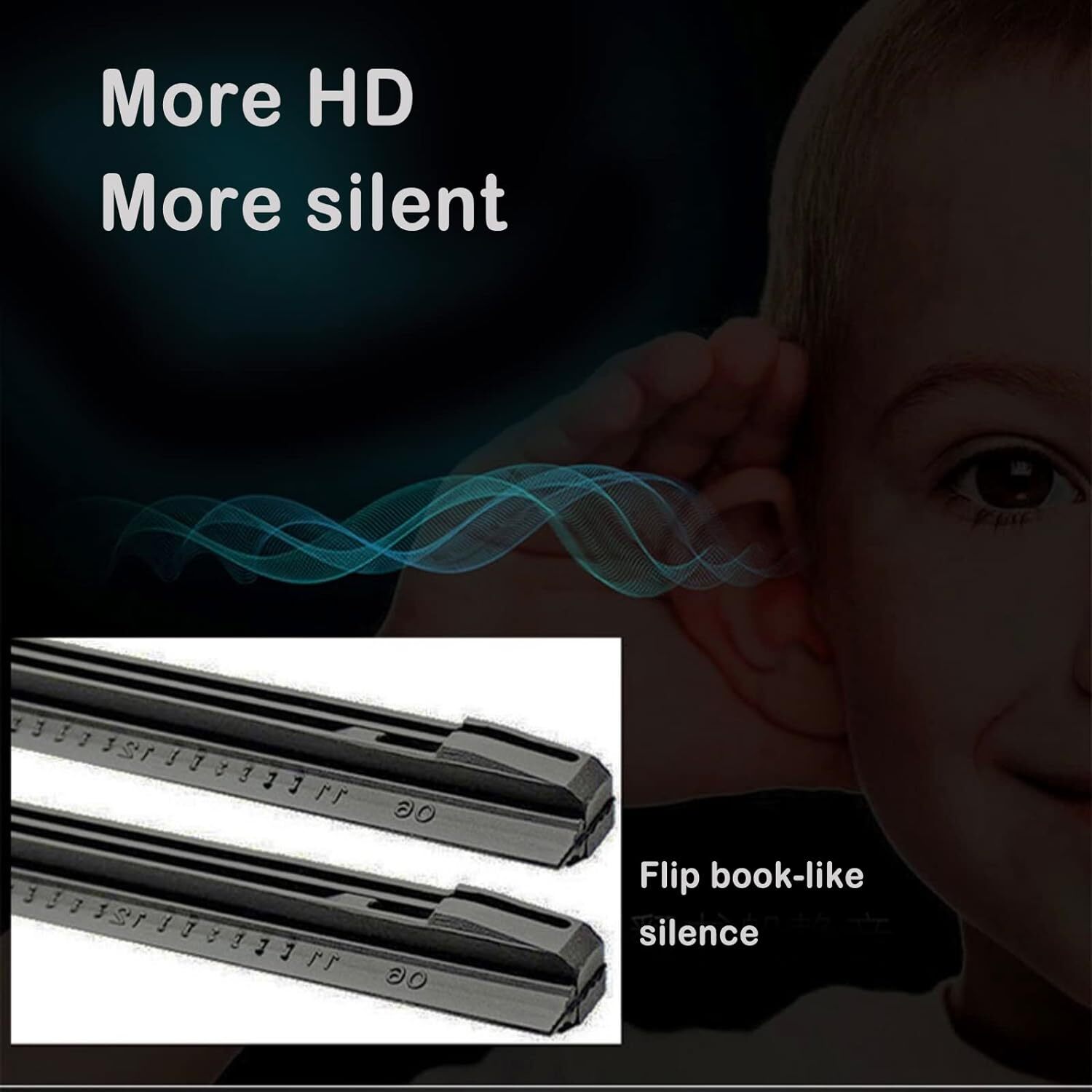 Front Windshield Wiper Blade for Tesla Model X 28" + 18" with Integrated Washing