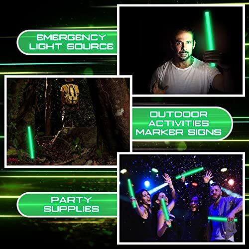 10 Pcs 14"Glow Sticks Jumbo Light Emergency Glow Sticks for Camping Survival Kit