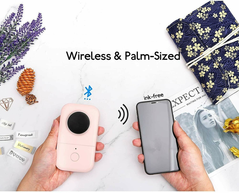 Wireless D30 Mini Pocket Bluetooth Thermal Paper Printer Label Sticker Notes