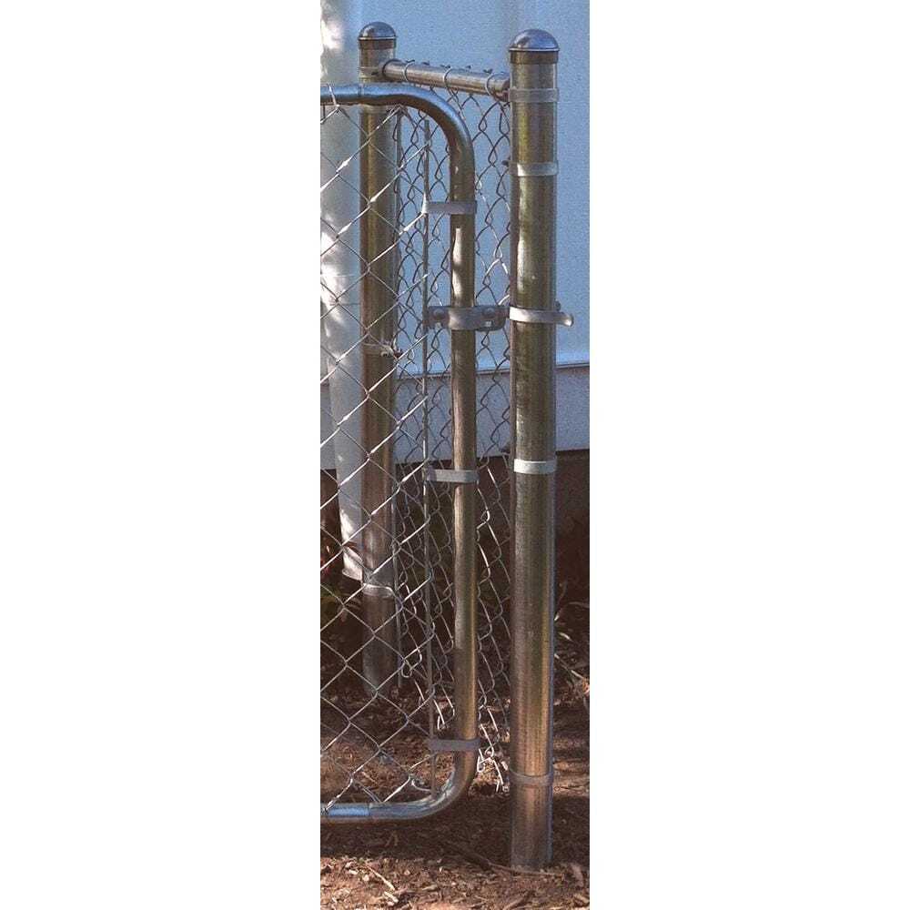 6ft X 4ft Adjustable Single Walk-Through Chain Link Fence Gate Galvanized Metal