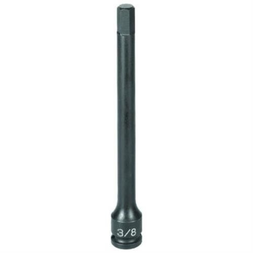 Grey Pneumatic Impact Hex Bit Socket, 3/8" Dr 11mm Hex Bit 6" (19116M)