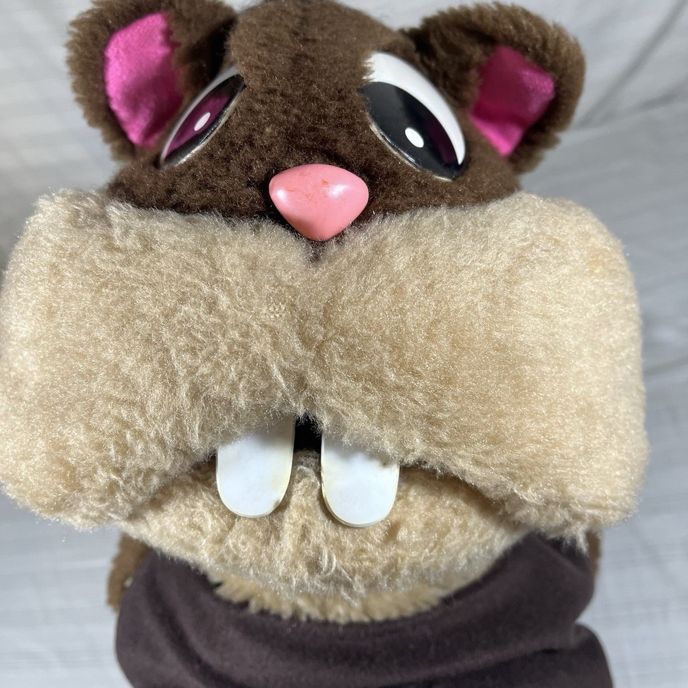Vintage Puppet Large Hand Arm Puppet Beaver/Chipmunk Brown Muppet Handmade?