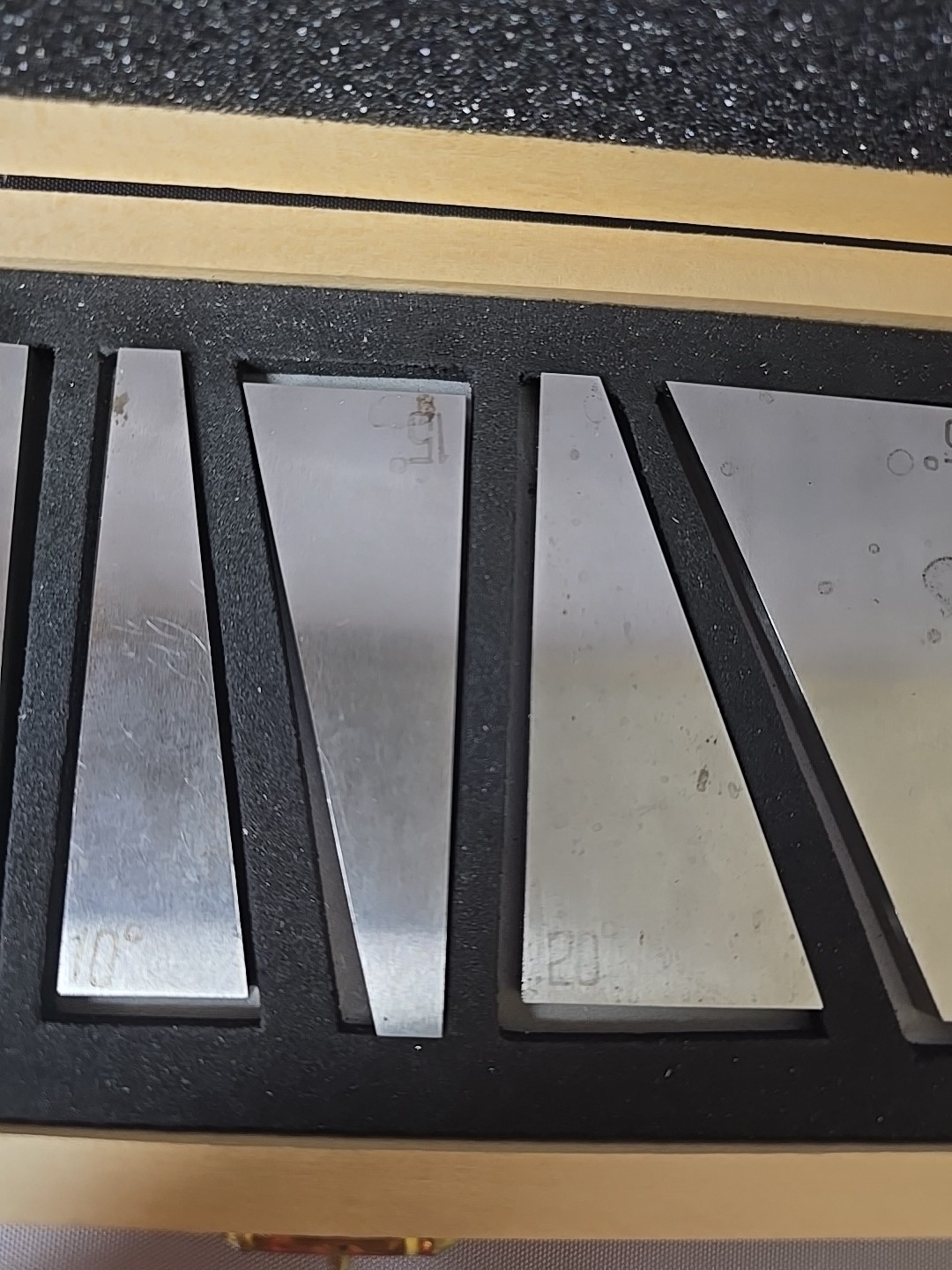 Machinist Angle 10 Piece Block Set Cbl0306 1-30d W/ Wooden Case