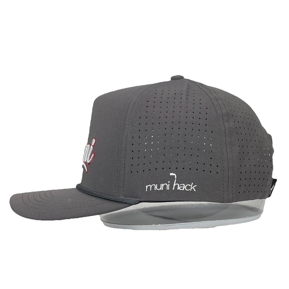 "Muni" - Funny Golf Hat - Charcoal - Adjustable