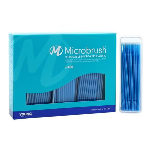 Microbrush Disposable Micro-Applicator Tips 400/pk Dispenser PR400G Reg Blue