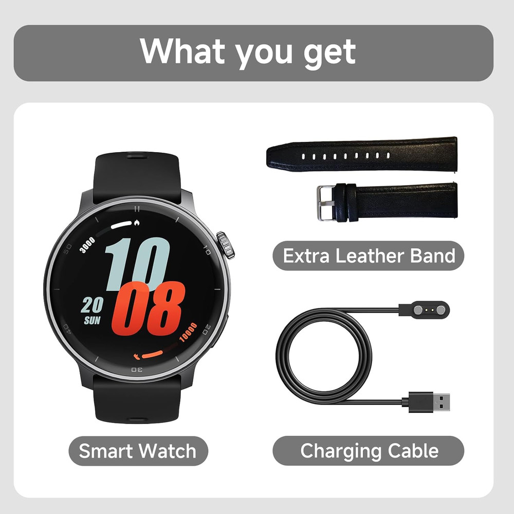 R5G plus Smartwatch with GPS, Bluetooth Calling, Waterproof Design, Custom Faces