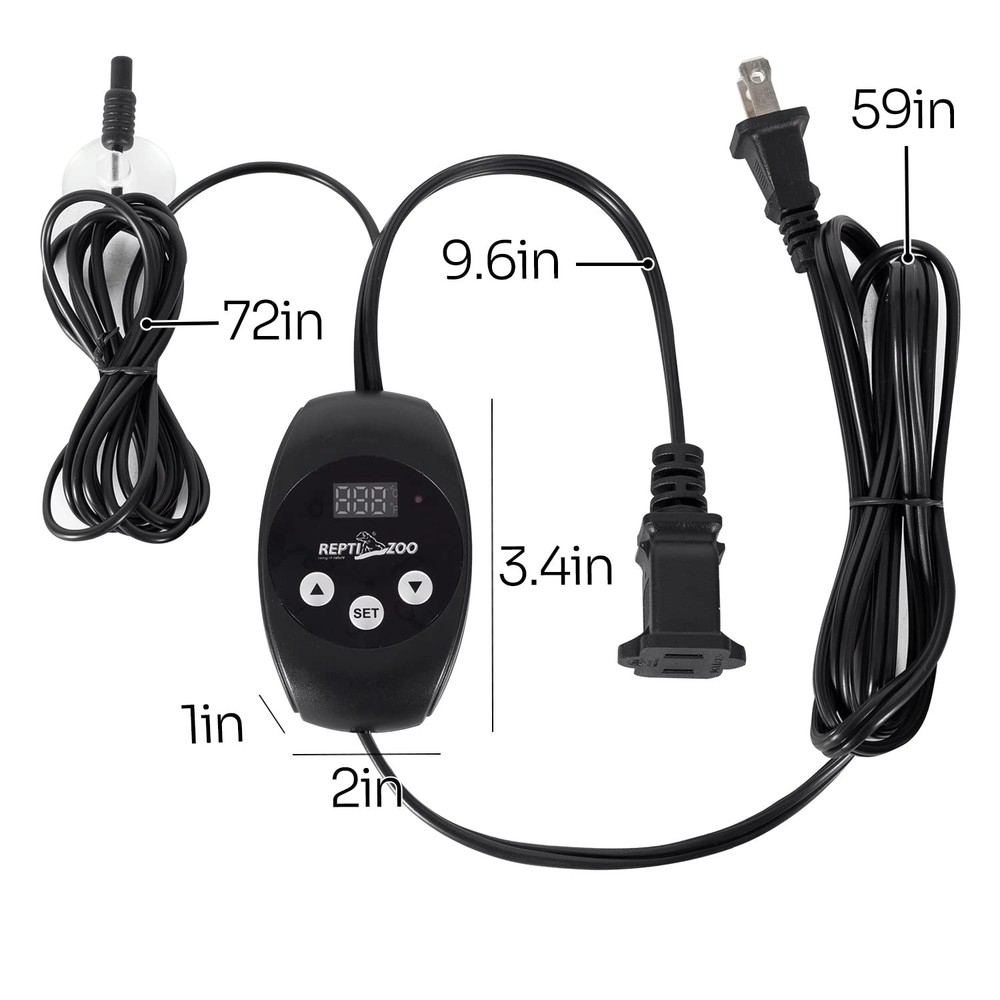 REPTIZOO Dimming Thermostat, PID Temperature Controller with Memory Function,...