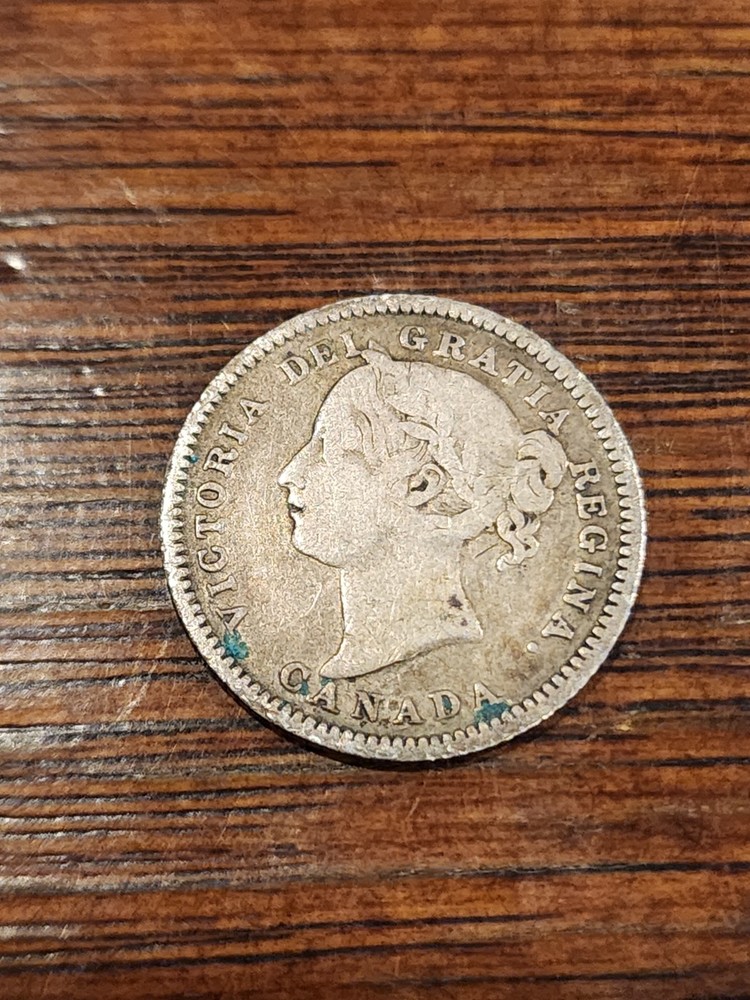 1881H Canada 10 Cents Silver Coin