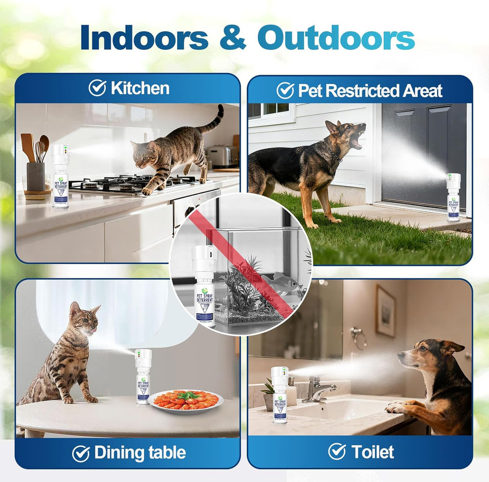 Cat Spray Deterrent System[2 Pack], Motion Activated Cat System, Pet Spray Deter