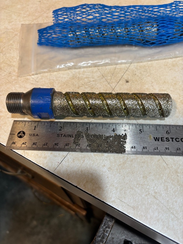 6" long Diamond core finger drill bit (Q3)