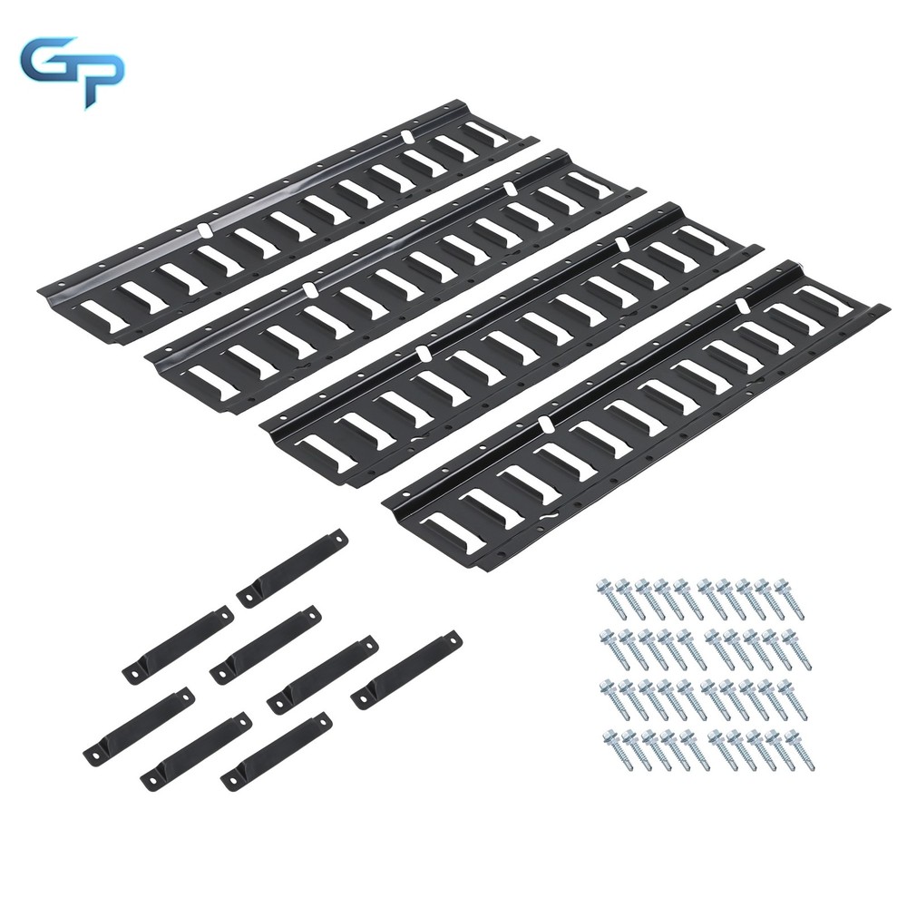 12 Pack 2' E Track Tie Down Rails Power Coated E-Tracks For Cargo Trailers