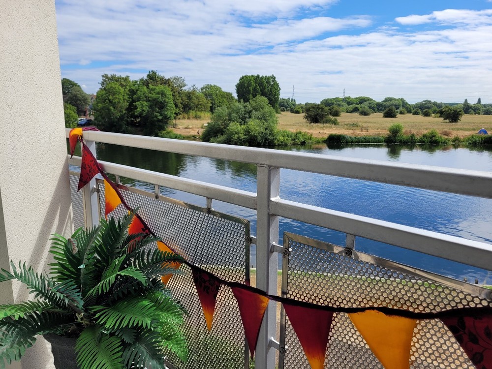 Boho Red/Gold Silk Bunting 3m
