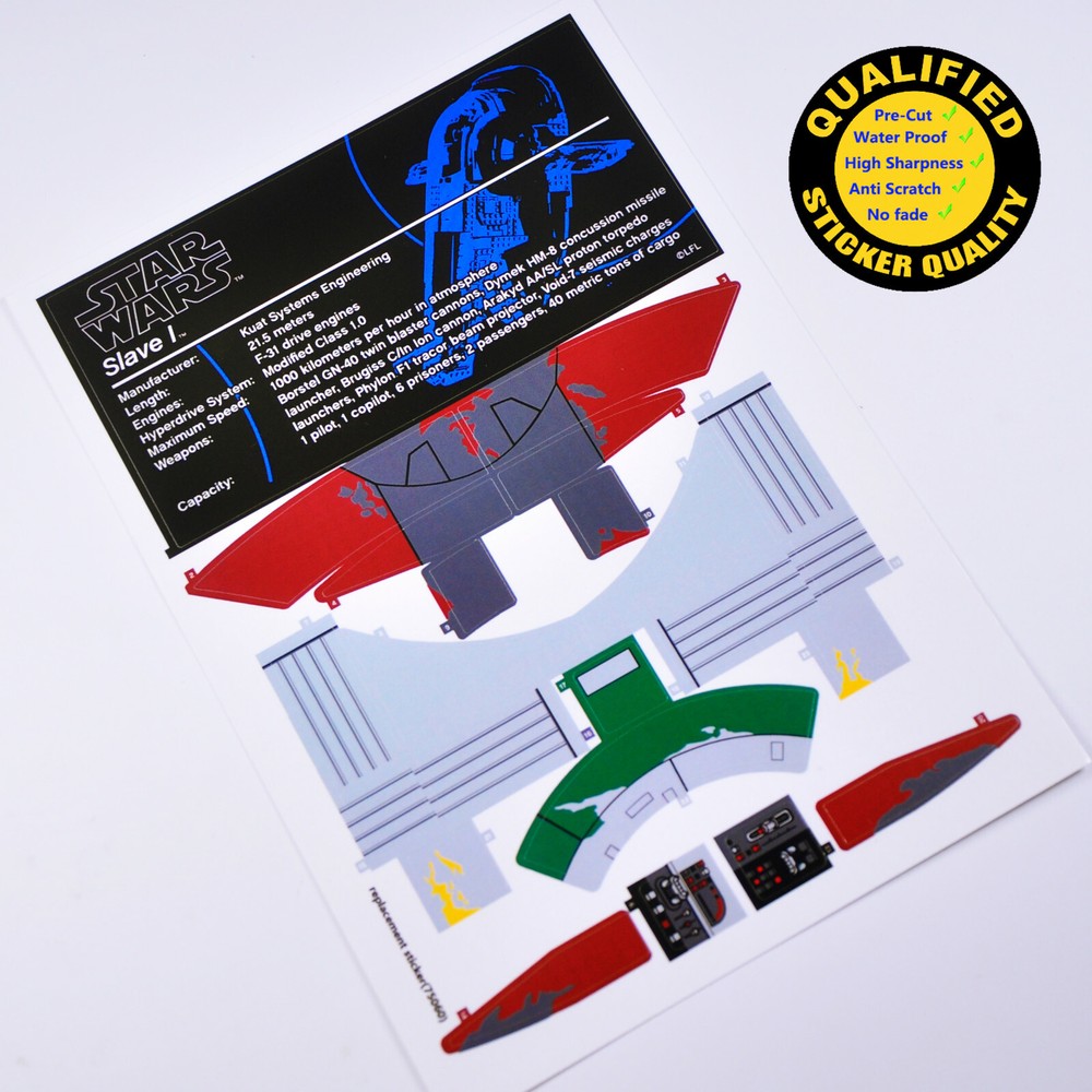 Replacement sticker for set 75060 Precut sticker