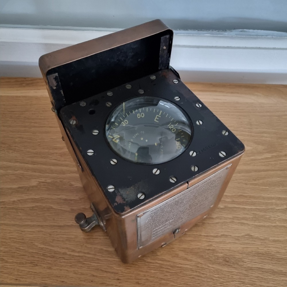 Naval Compass John E. Hand & Sons Copper Cased Maritime American