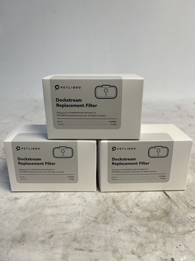 PETLIBRO 12 Replacement Dockstream Filter PL-FF005-02W (3 Boxes Of 4)