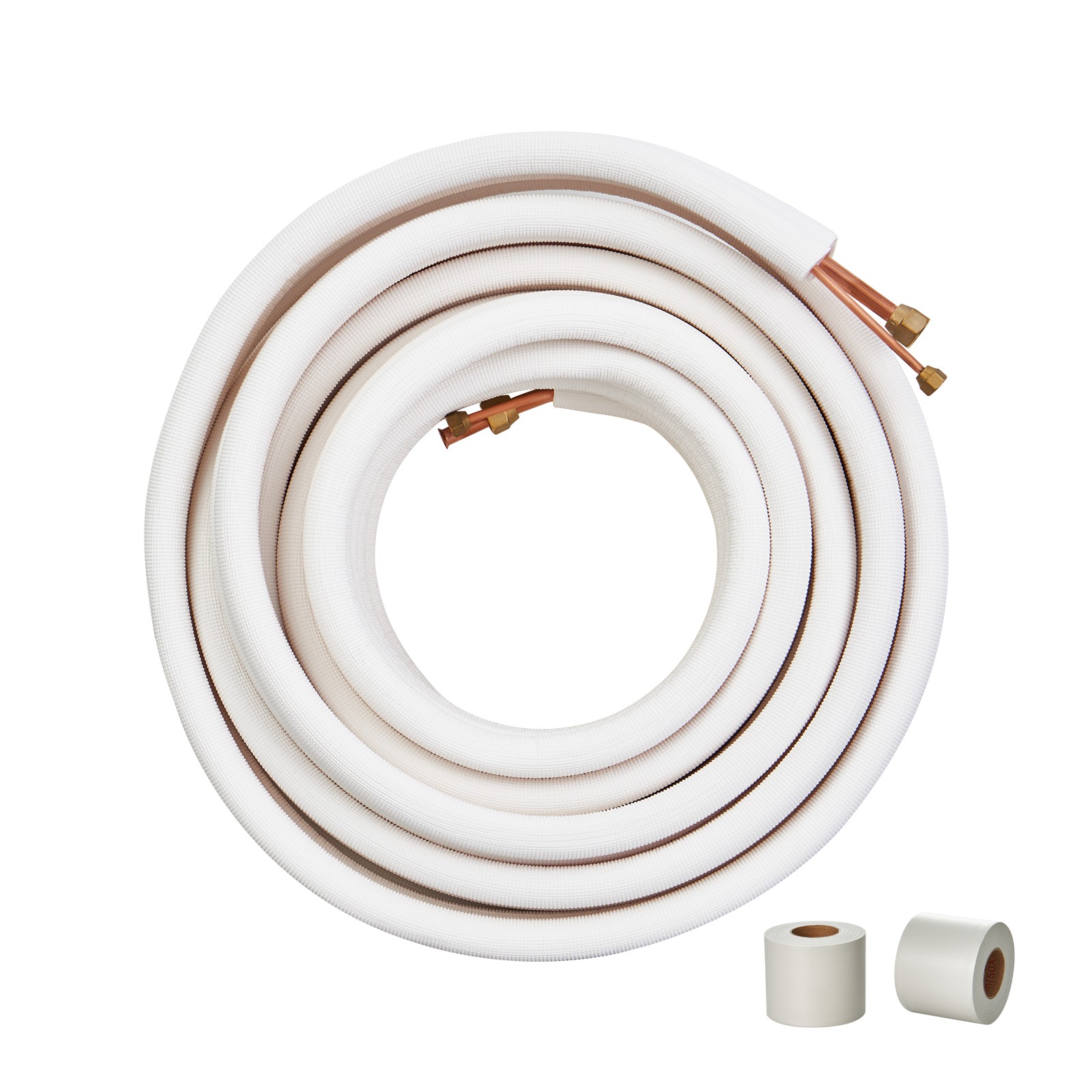 Uimoso Ductless Mini Split Line Set 1/4''x1/2''x50ft Insulated Copper Tubing AC
