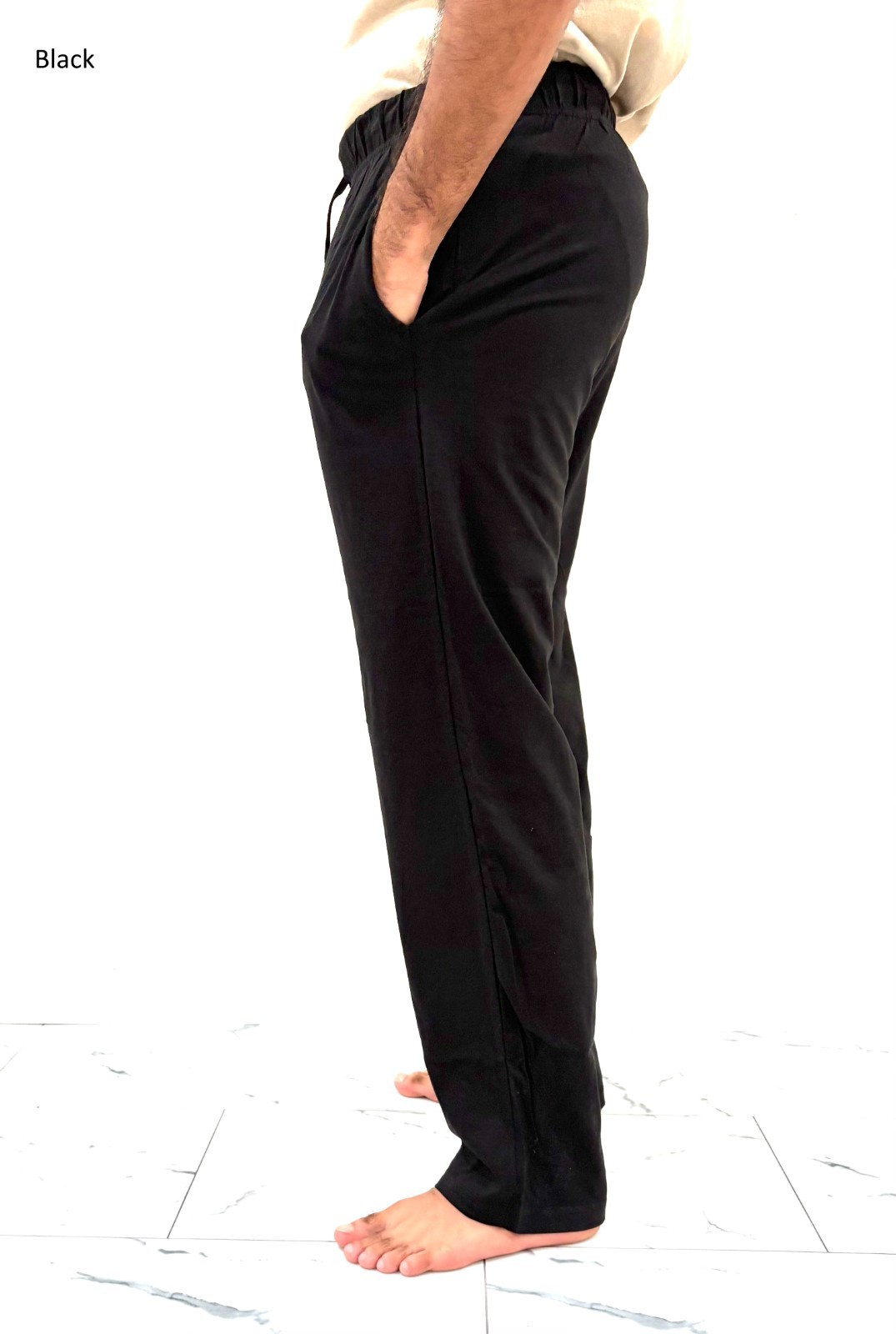 Mens Cotton Comfy Causal Lounge Sleep Pajamas PJ w/ Pockets Knit Pant S M L XL