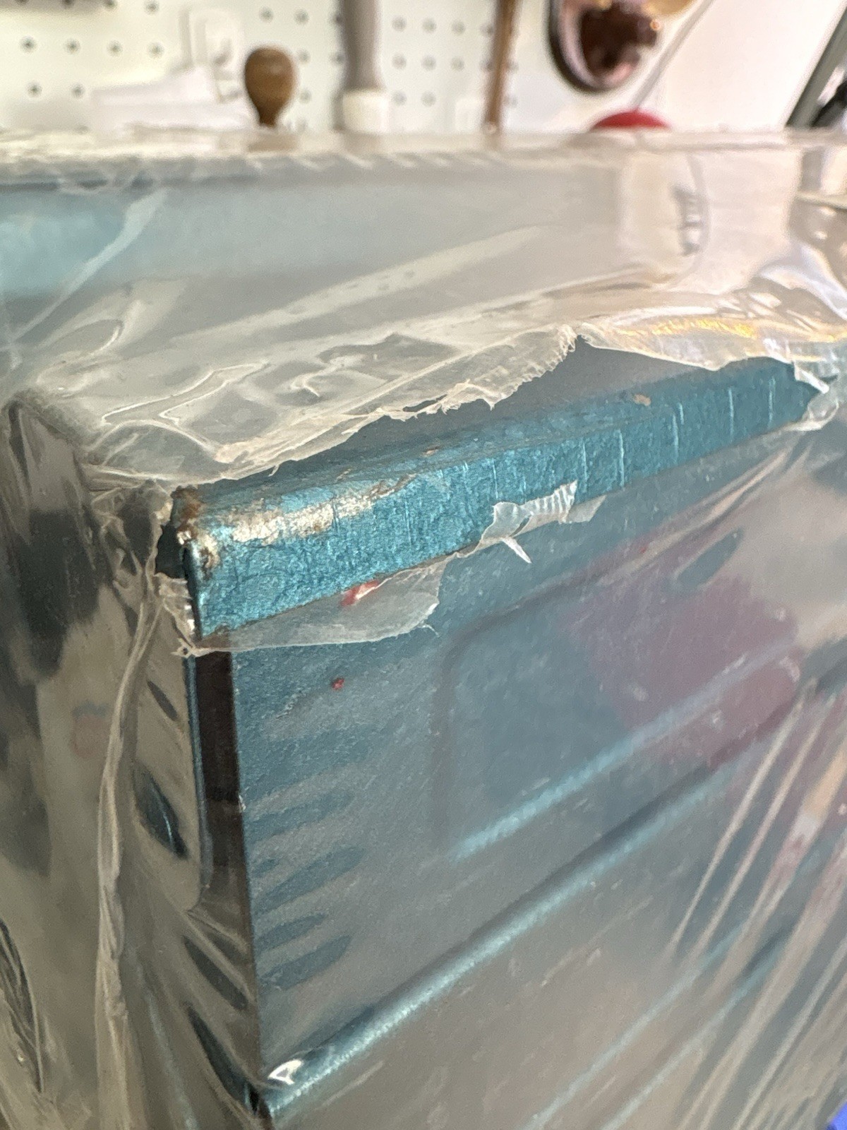 Ital Metal Cantilever Toolbox in Petrol Blue Vintage Unopened Old New Stock 440