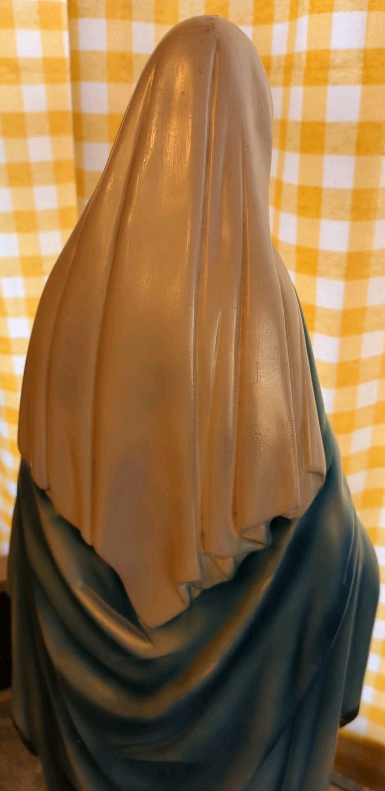 Beautiful Older Plaster Chalkware Statue of Mary, Our Lady of Grace, 26 1/4" T