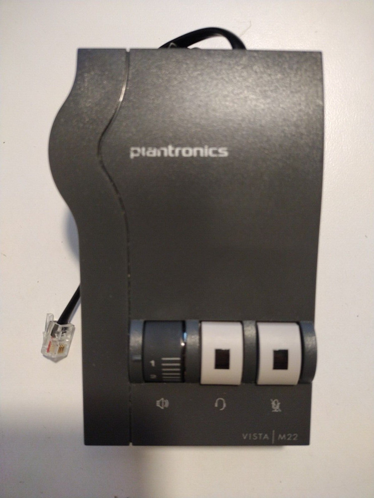 Plantronics Vista M22 Universal Audio Processor Headset Amplifier Tested 2/cords