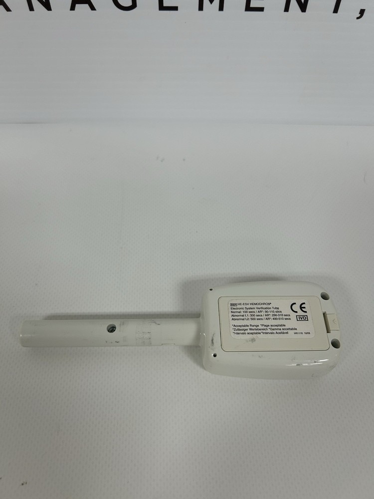 Hemochron Response HE-ESV Electronics System Verification Tube