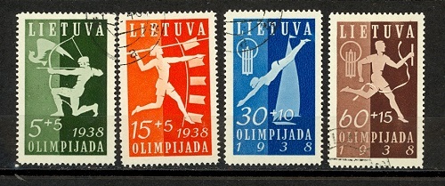 Lithuania Scott B43-B46 Used (Catalog Value $41.00)