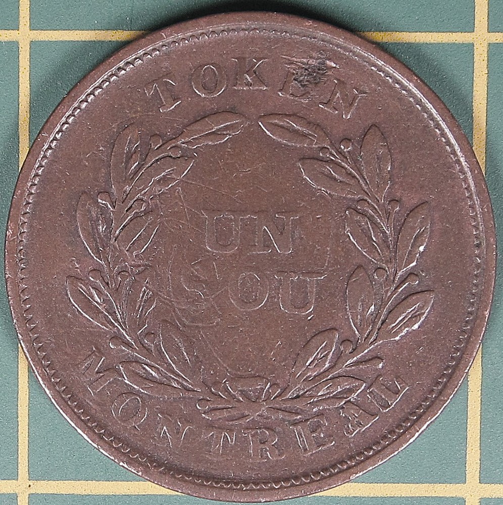 Lower Canada Un Sou token LC-32B