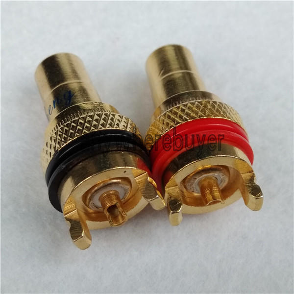 2Pcs  RCA Chassis Connector 4 Amplifier New