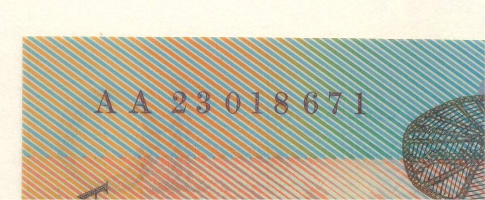 Australia. 1988. last prefix. AA. Commemorative $10 note in folder.