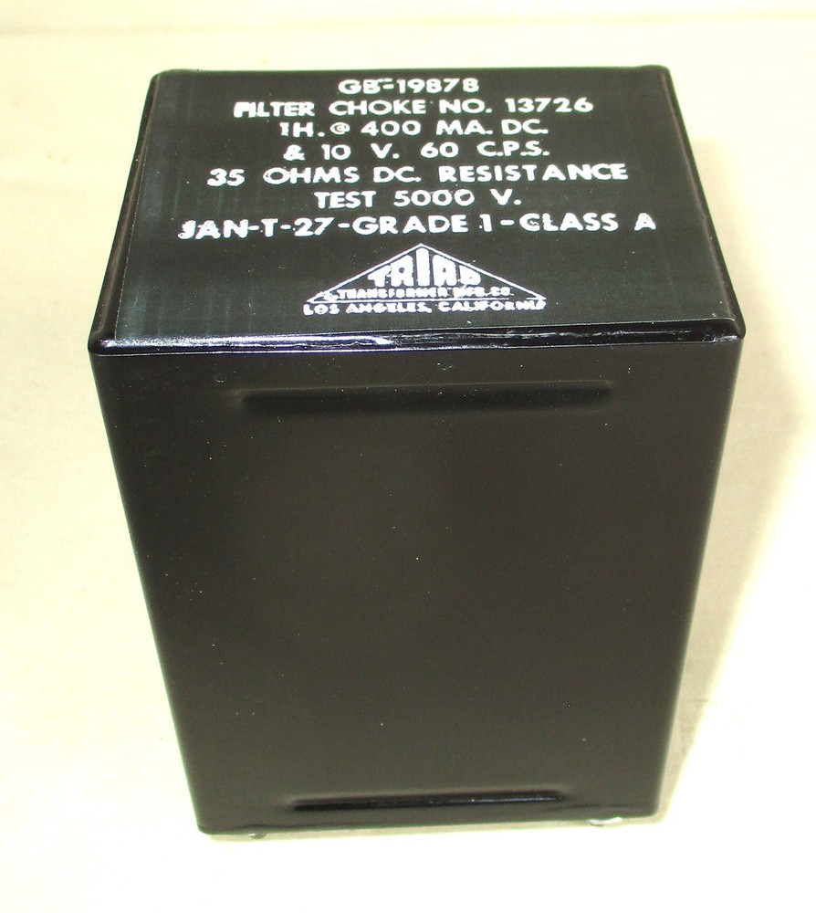 Triad Model 13726 1 HY 35 Ohm Filter Choke Transformer