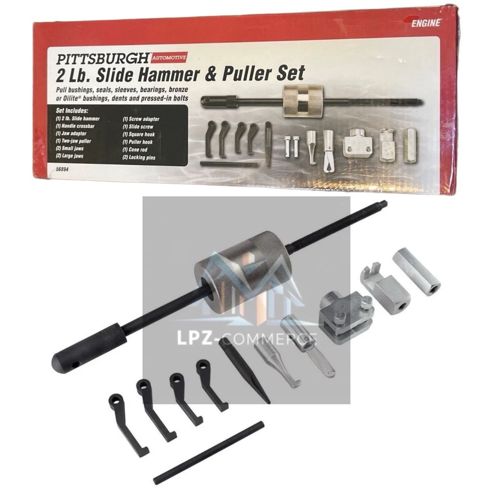 Slide Hammer and Puller Set, 14 Piece