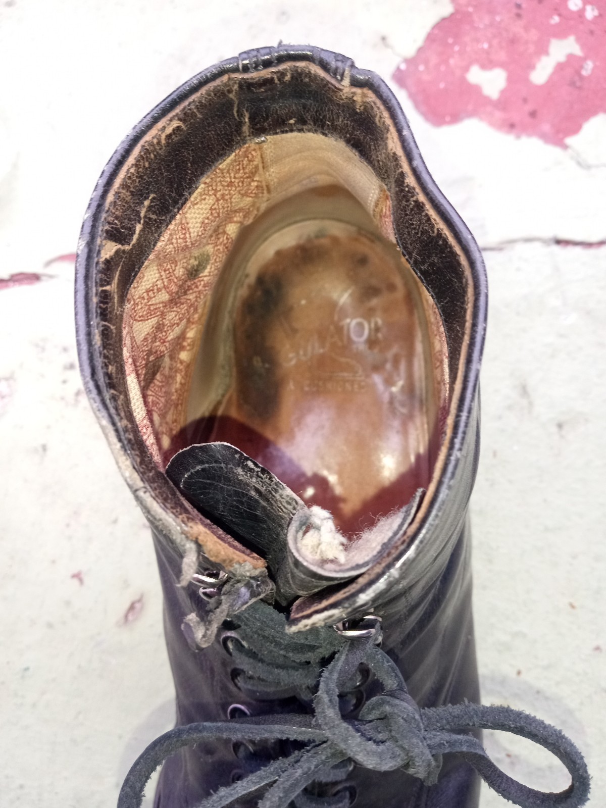 Span Am Indian Wars US Boots Black Leather 11" Long Goodrich Heels Volunteers