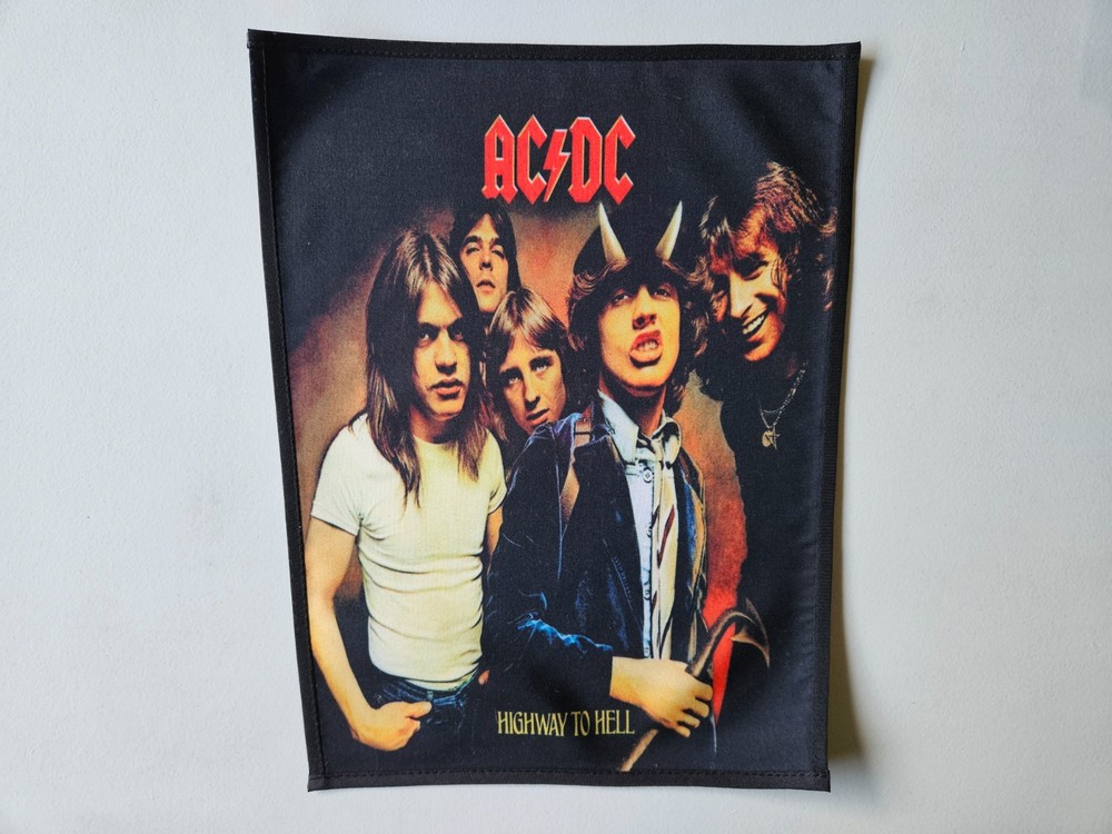 AC/DC, HIGHWAY TO HELL, SEW ON SUBLIMATED LARGE BACK PATCH