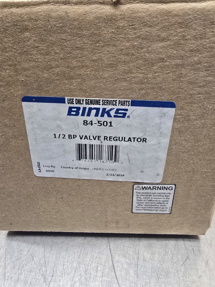 Binks Pressure Relief Valve 84-501  (NOS)
