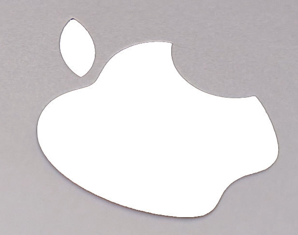 White Color Changer Logo Overlay for Macbook