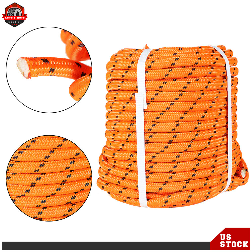 150ft Double Braid Polyester Rope Rigging Rope 1/2in 6180Lbs Breaking Strength