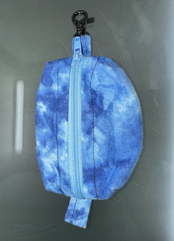 Handmade Pet Bag Holder / Blue tie-dye Pattern