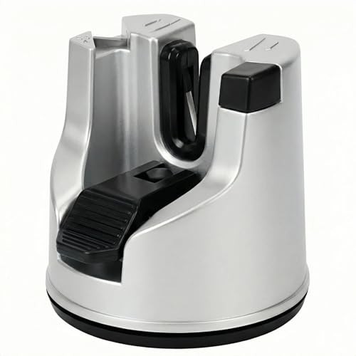 Knife Sharpener for Kitchen Knives, 3-Stage Suction Cup Sharpening Tool for