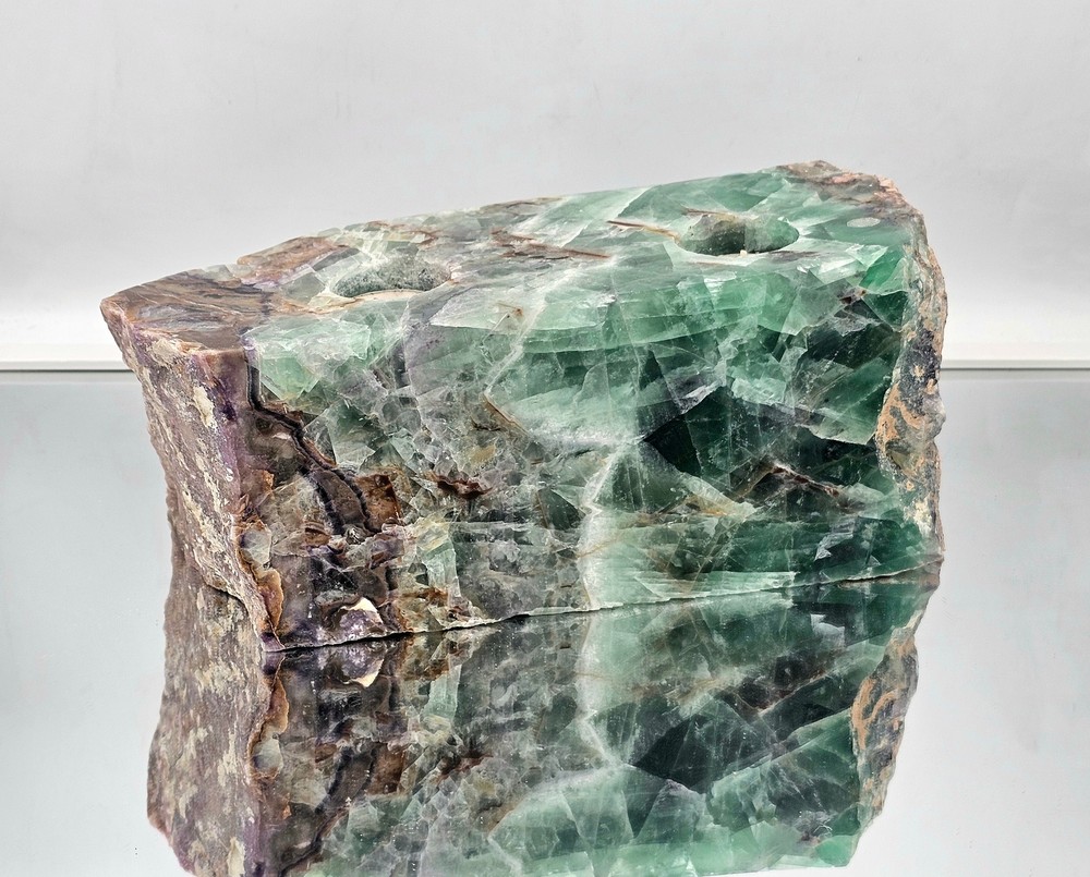 Large Fluorite Crystal Candle Holder