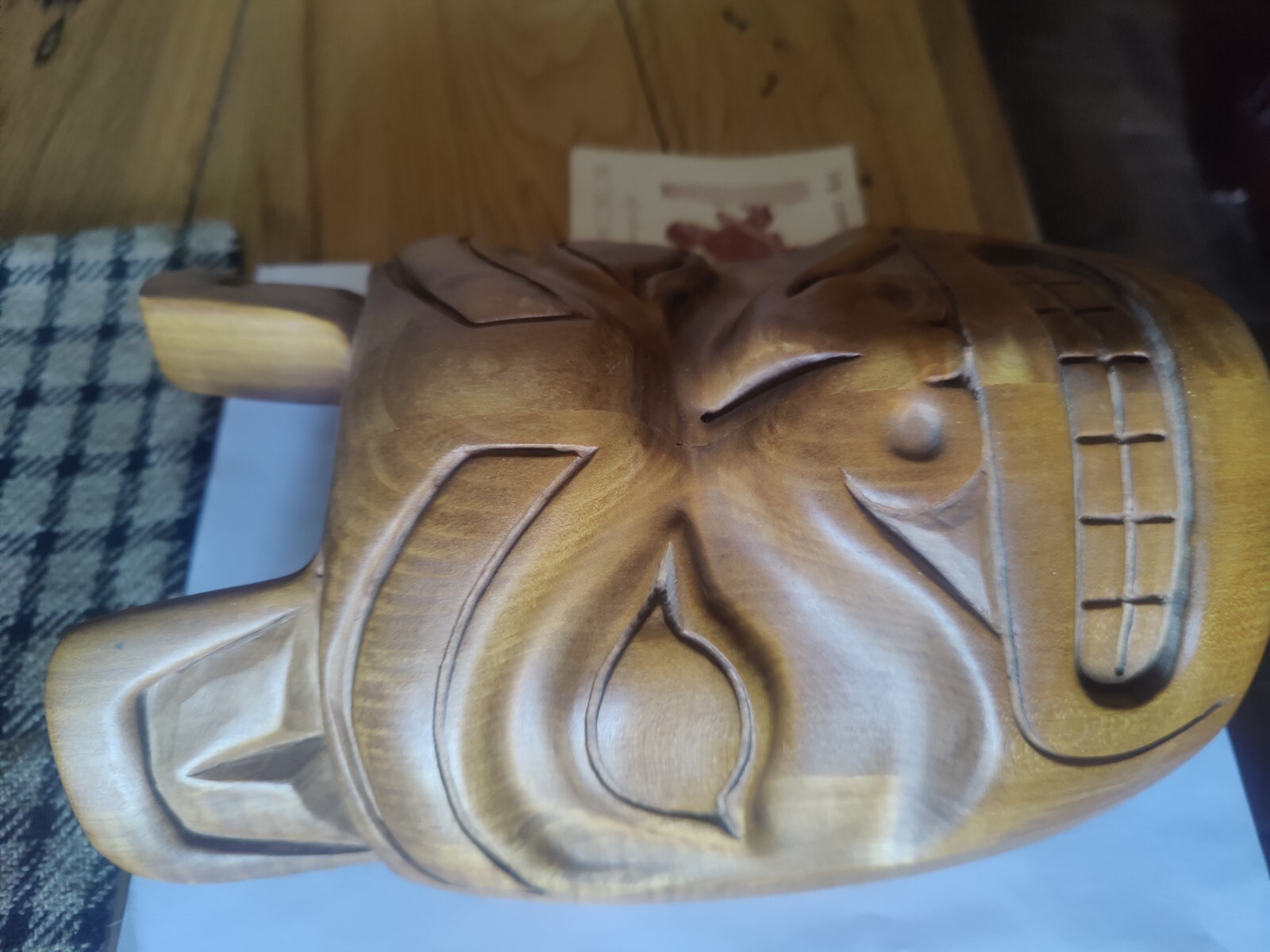 NORTHWEST COAST BEAR MASK BY MASTER CARVER LEO JACOBS SR.