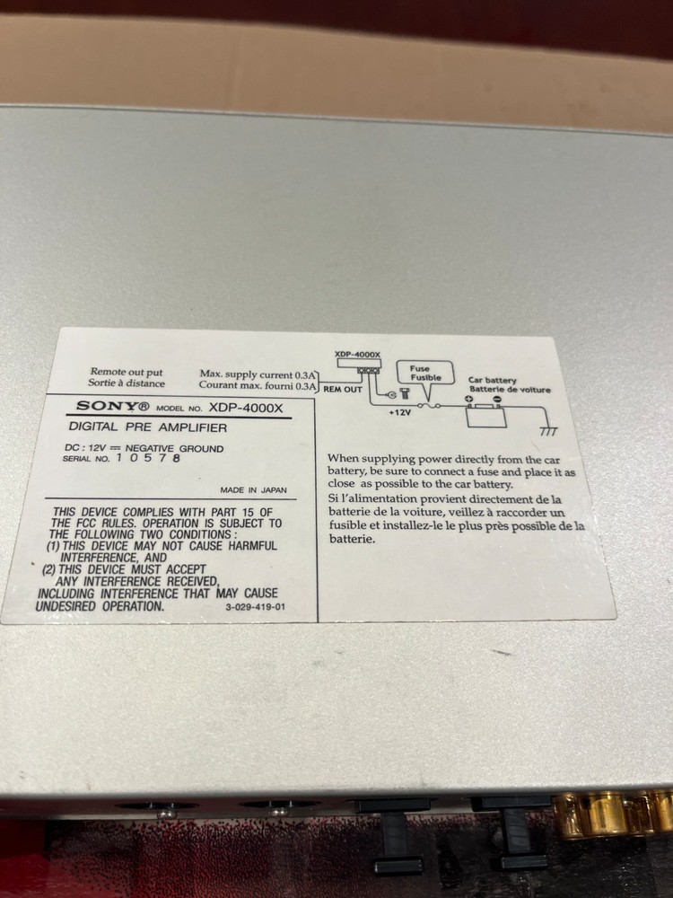 Sony XDP-4000X Mobile ES Digital Sound Processor Crossover Equalizer