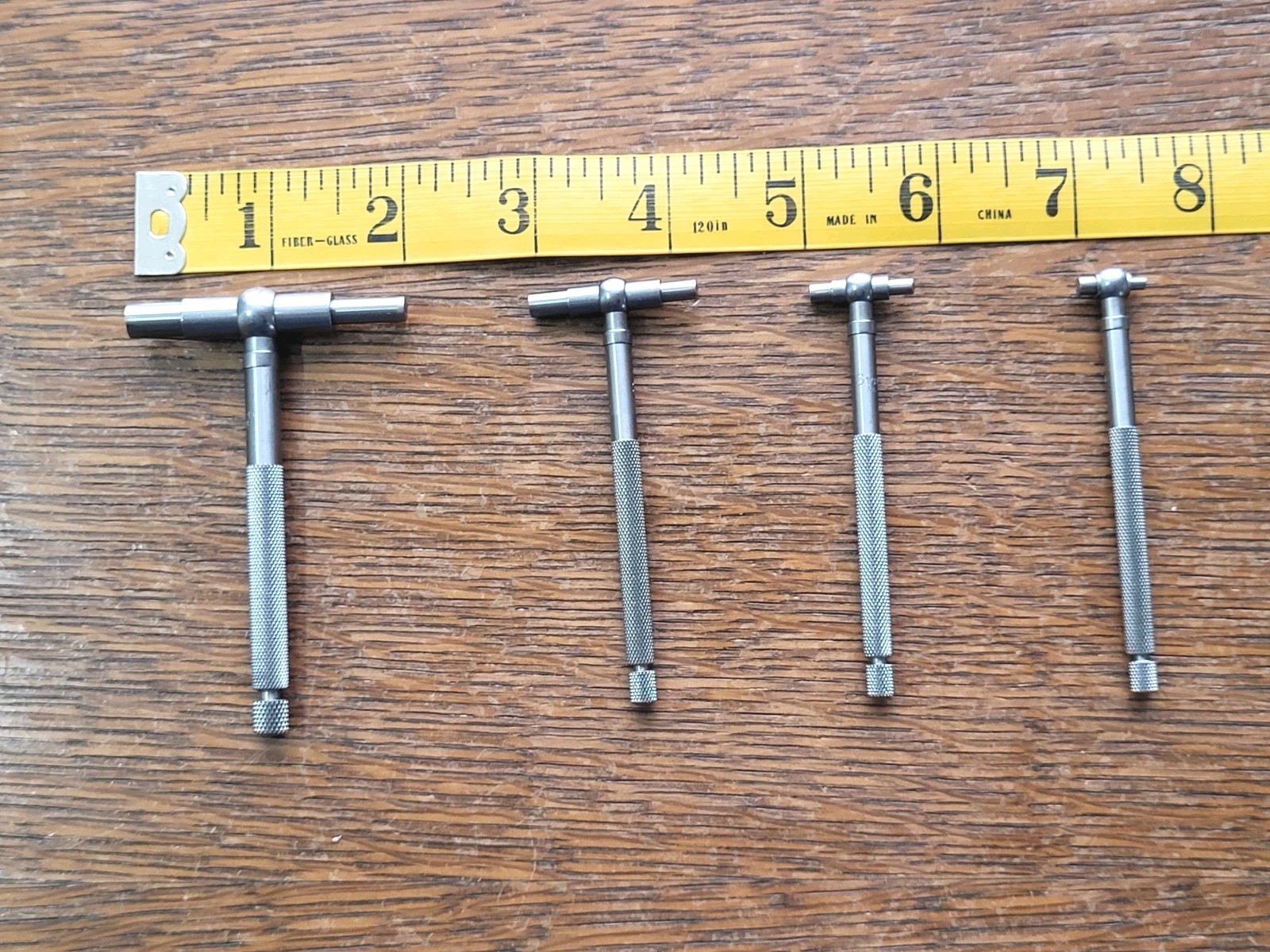 Vintage L. S. Starrett No. S579G Set of Four Telescoping Gages in Pouch USA