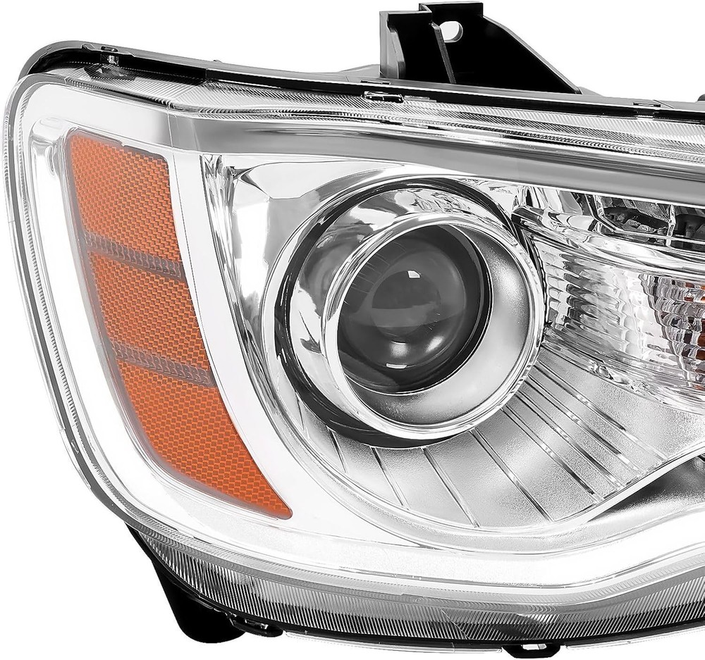 Halogen Headlight Assembly Compatible with 2011-2023 Chrysler 300 DRL Chrome....