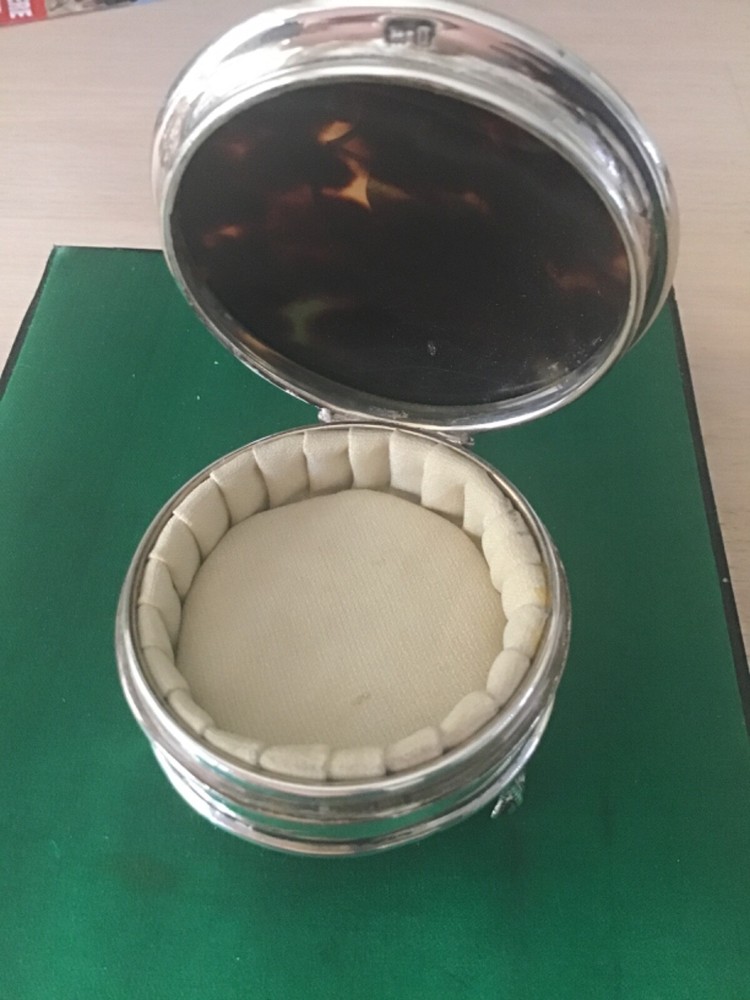 antique silver ring box T/Shell 1919