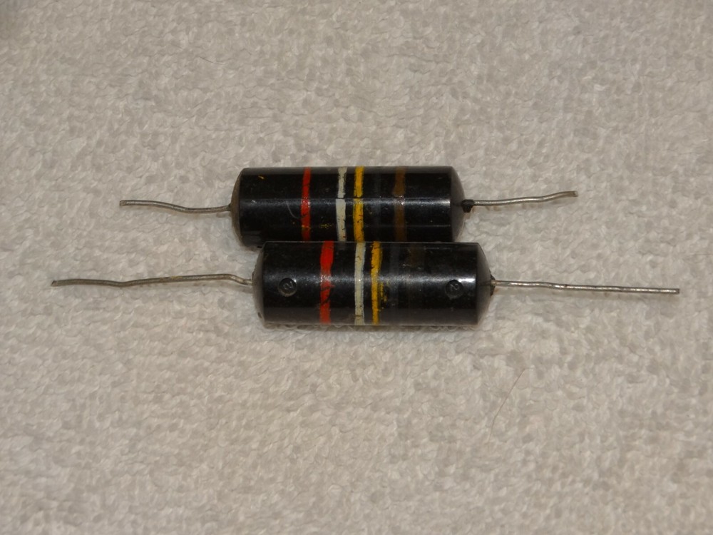 2 - Sprague Bumble Bee Capacitor Pulls .1 200v 10%+/- *Vintage* #1