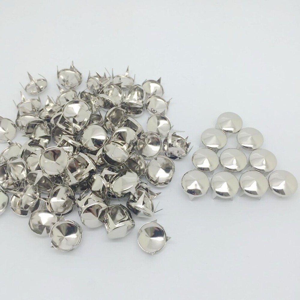100 *   Round Cone Rivet  Studs  DIY Leather Craft 12mm